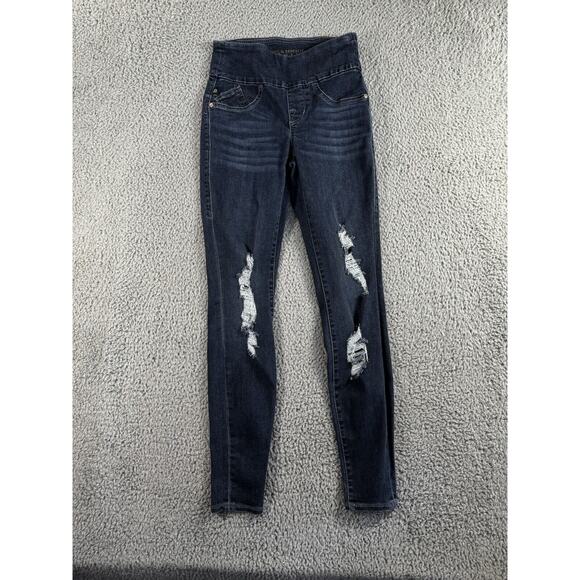 Rock & Republic Jeans Women 2 Skinny Low Rise Slimming Denim Cure Pull‎ On Pants - Picture 1 of 9